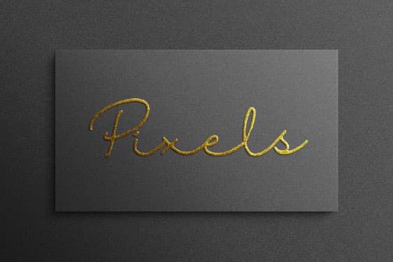 Foil-stamped business cards with metallic detail