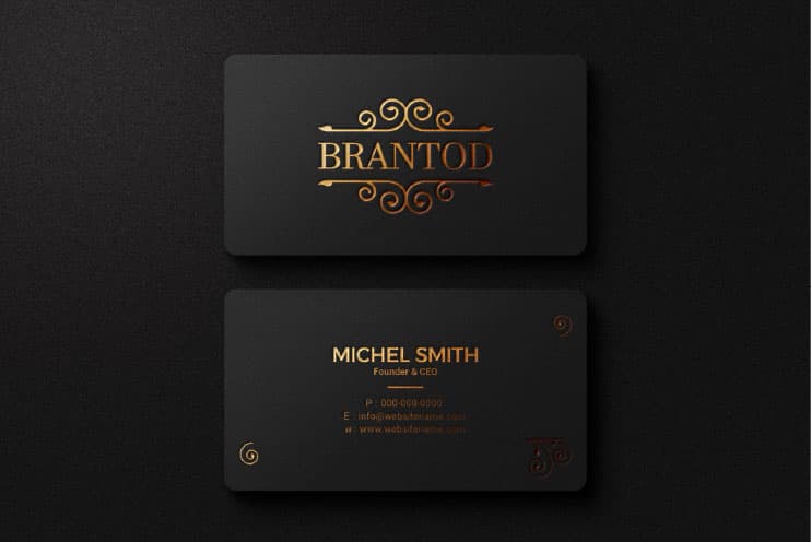 Luxury business cards on heavyweight stock