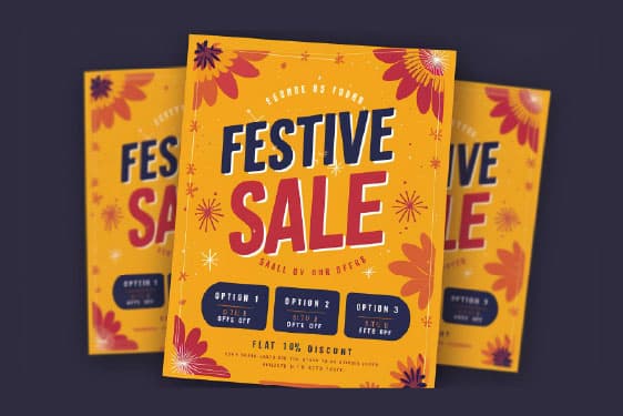 Event promotion flyers printed in full colour