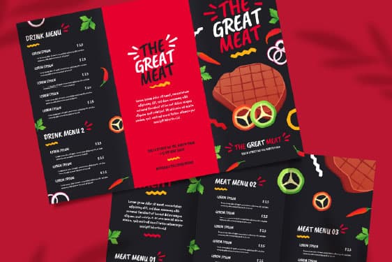 Restaurant menu printing on durable stock