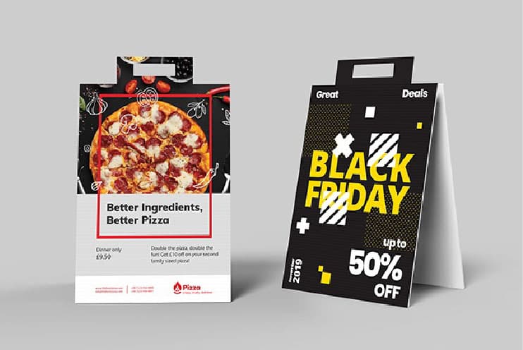 Correx boards cut and printed for outdoor use